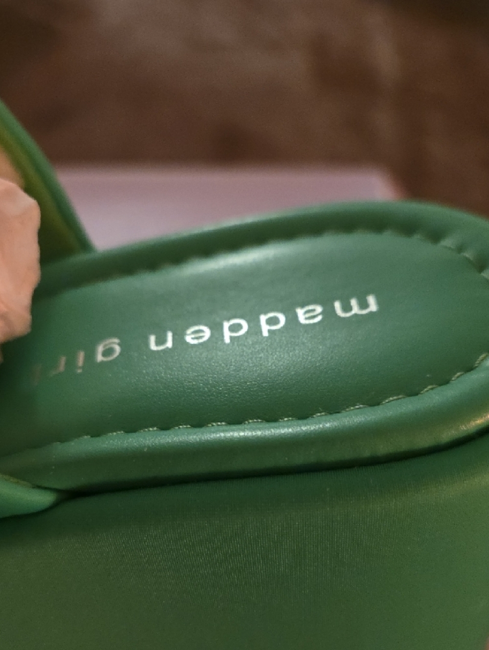 Madden Girl Bright Green Platform Slide - Picture 5 of 6